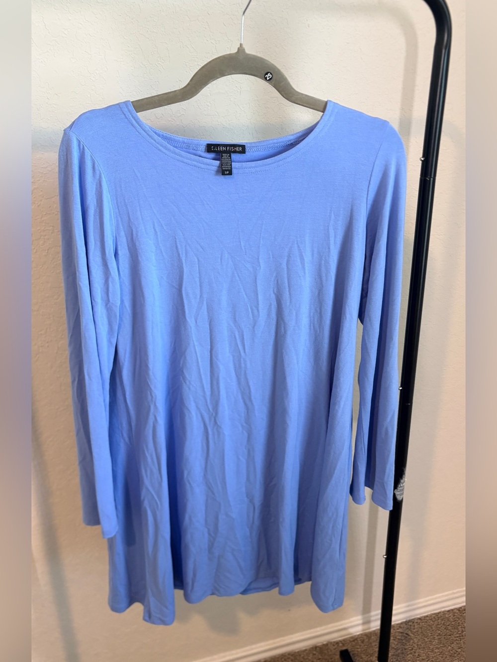 Eileen Fisher Periwinkle Long-Sleeve viscose jersey tunic